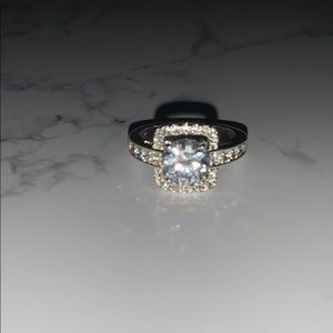 White Cubic Zirconia engagement ring